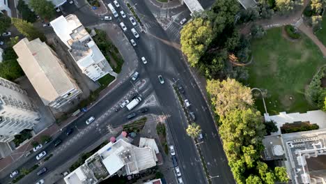 4k-High-resolution-video-of-the-Northern-City-of-Rehovot--Weizmann-Institute-of-Science-crossroad-Israel--from-a-birds-eye-view--drone-video