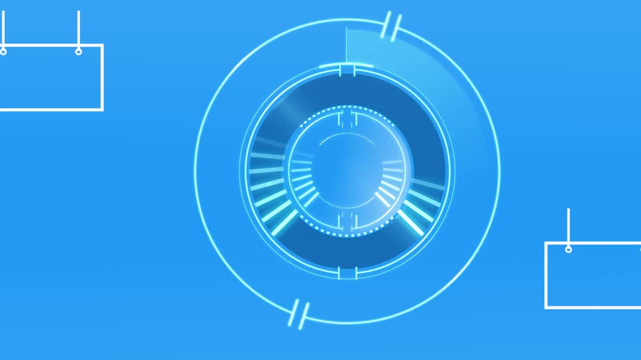 파란색 배경에  ⁇ 색 마커로 스 ⁇  스캔의 애니메이션