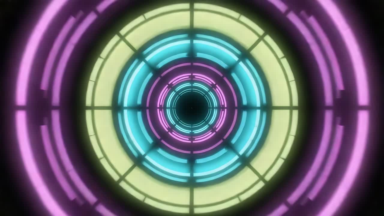 Abstract Tunnel al neon