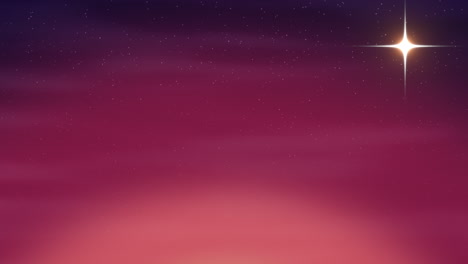starry night sky with brilliant central star and dreamy color gradient