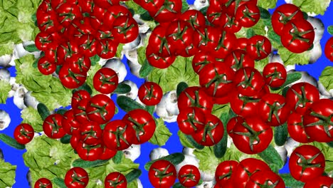 los vegetales caen en el bucle de fondo