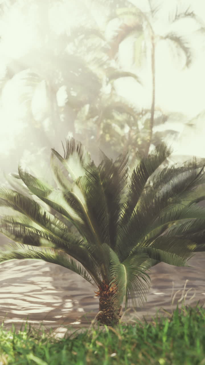 푸른 정글 에 있는 열대  나무