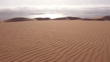 pan across the amazing sand dunes of the namib desert along the skeleton coast of namibia