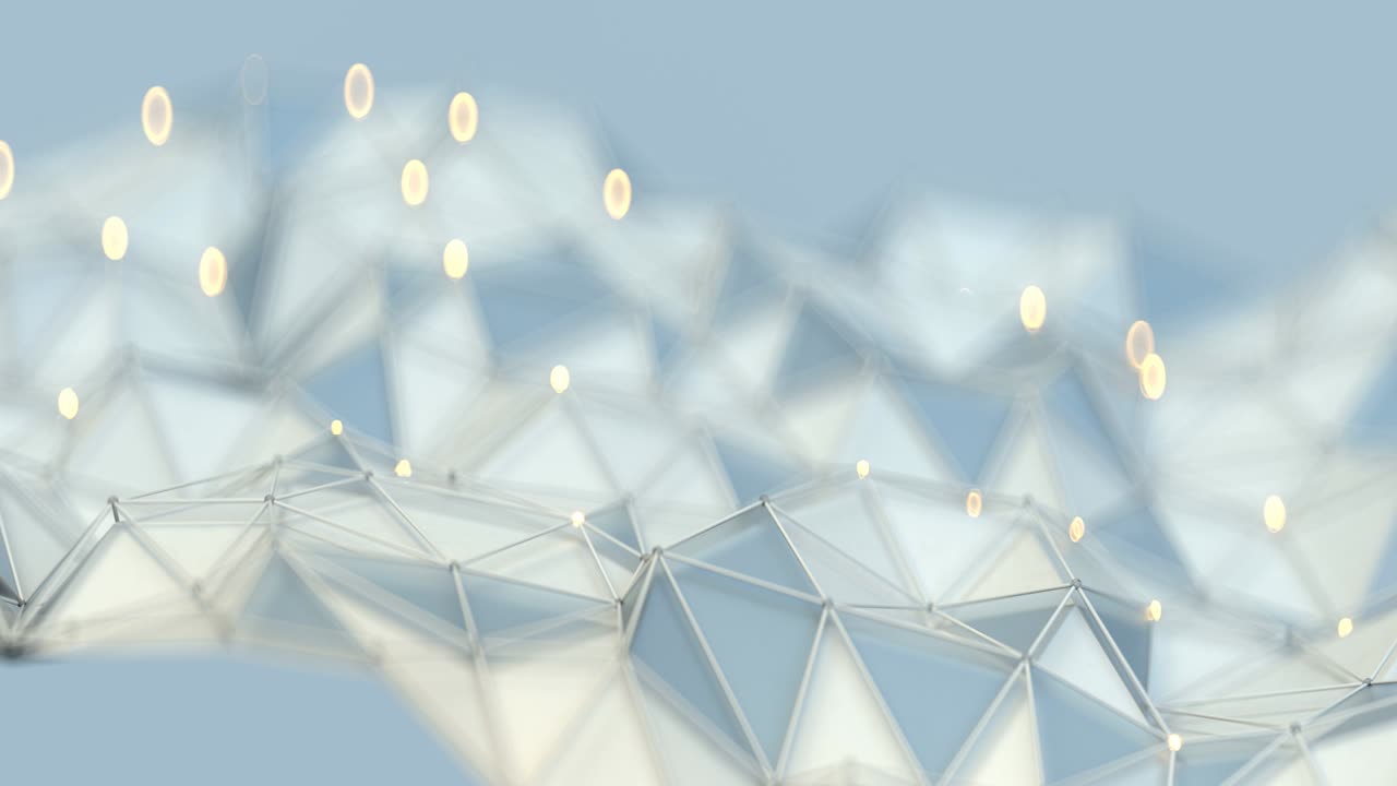 추상적인 색 다각형 모양의 원활한 루프 3d 렌더링 애니메이션