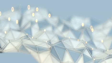 추상적인 색 다각형 모양의 원활한 루프 3d 렌더링 애니메이션