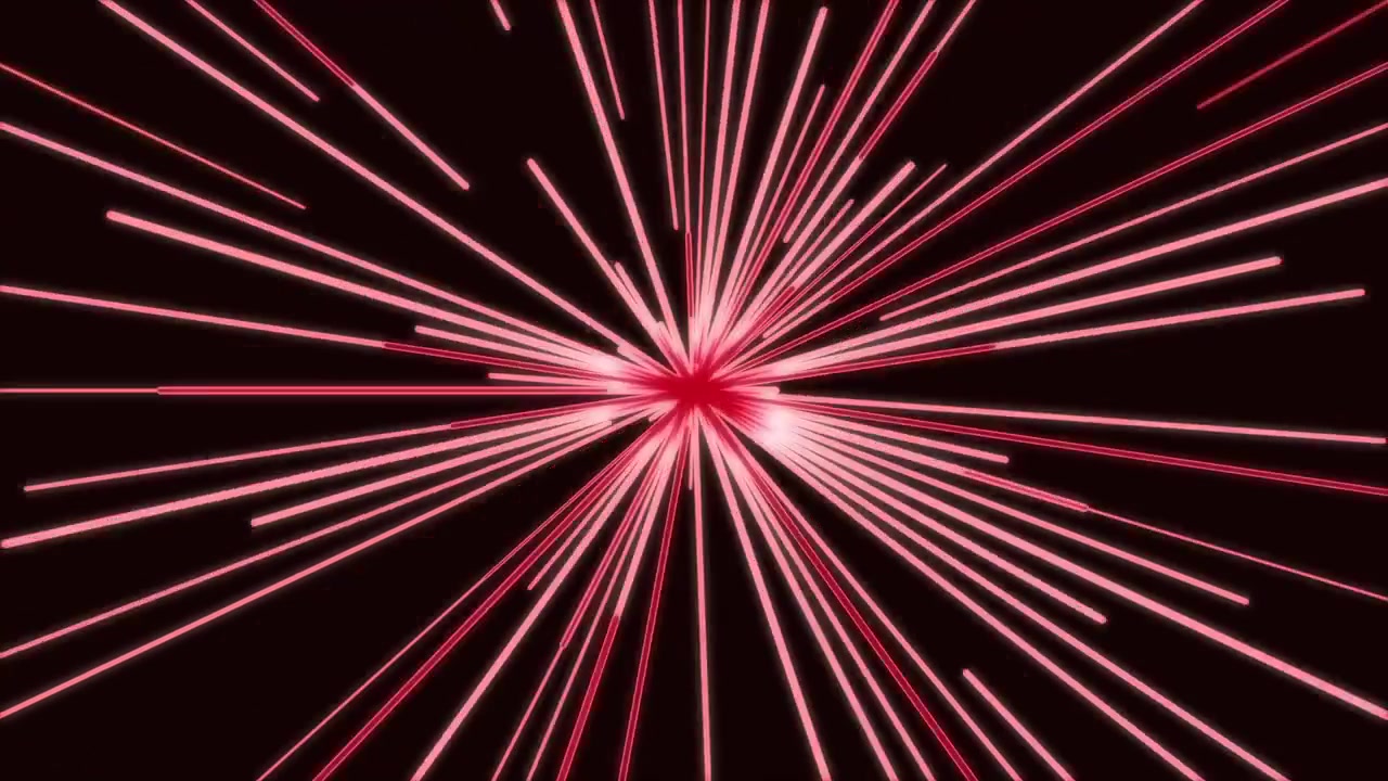 Red speedlines converging to center on dark background, seamless loop