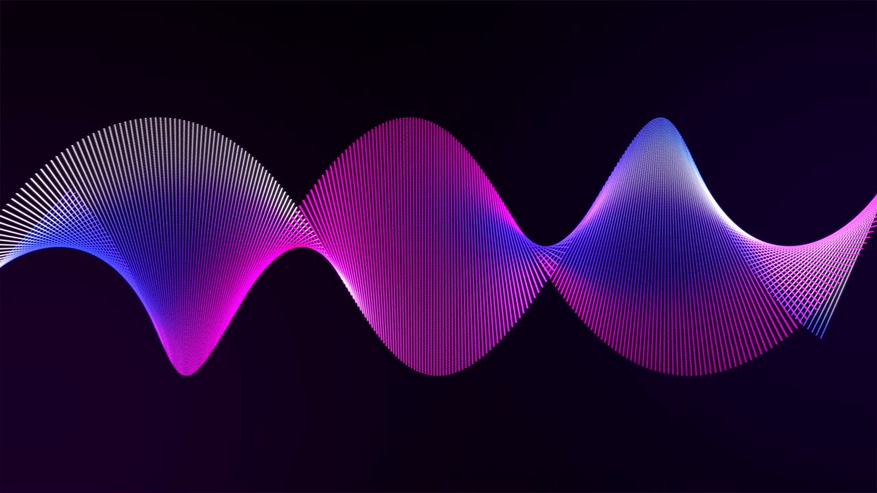 tecnología futurista abstracta animación de fondo brillante. cuadrícula ondulante concepto de grandes datos. bucle sin costuras 4k imágenes de stock