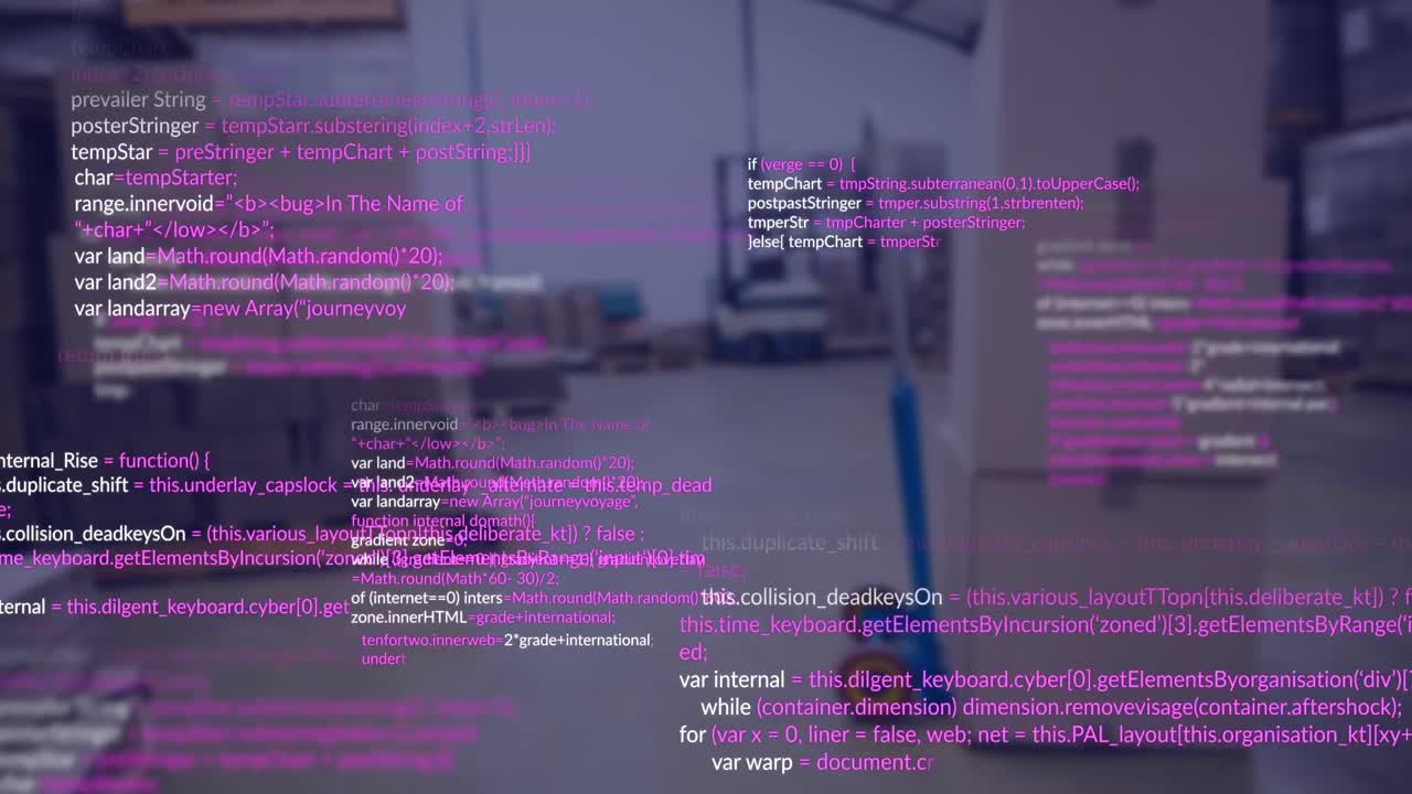 animación del procesamiento de datos financieros con estadísticas sobre el almacén