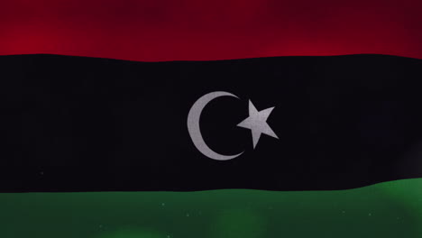 the libya national waving flag