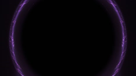 neon light frame purple glowing glitch circle