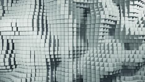 abstract background of the movement of gray cubes