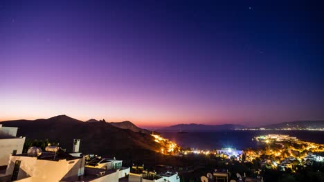 timelapse video of sunrise over akyarlar, south turkey and the greek island kos