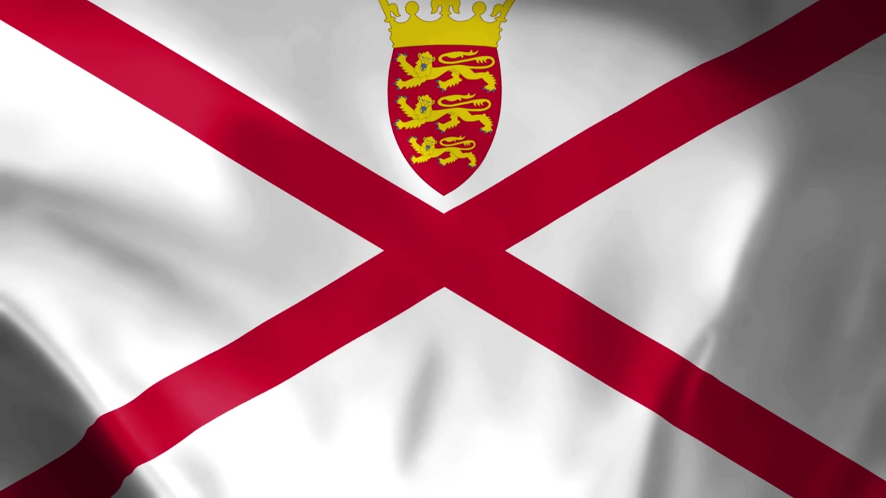 Bandiera di Jersey che Sventola