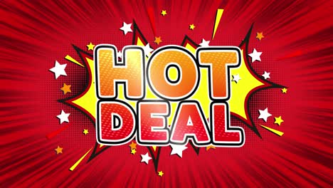 hot deal comic pop art graphic design