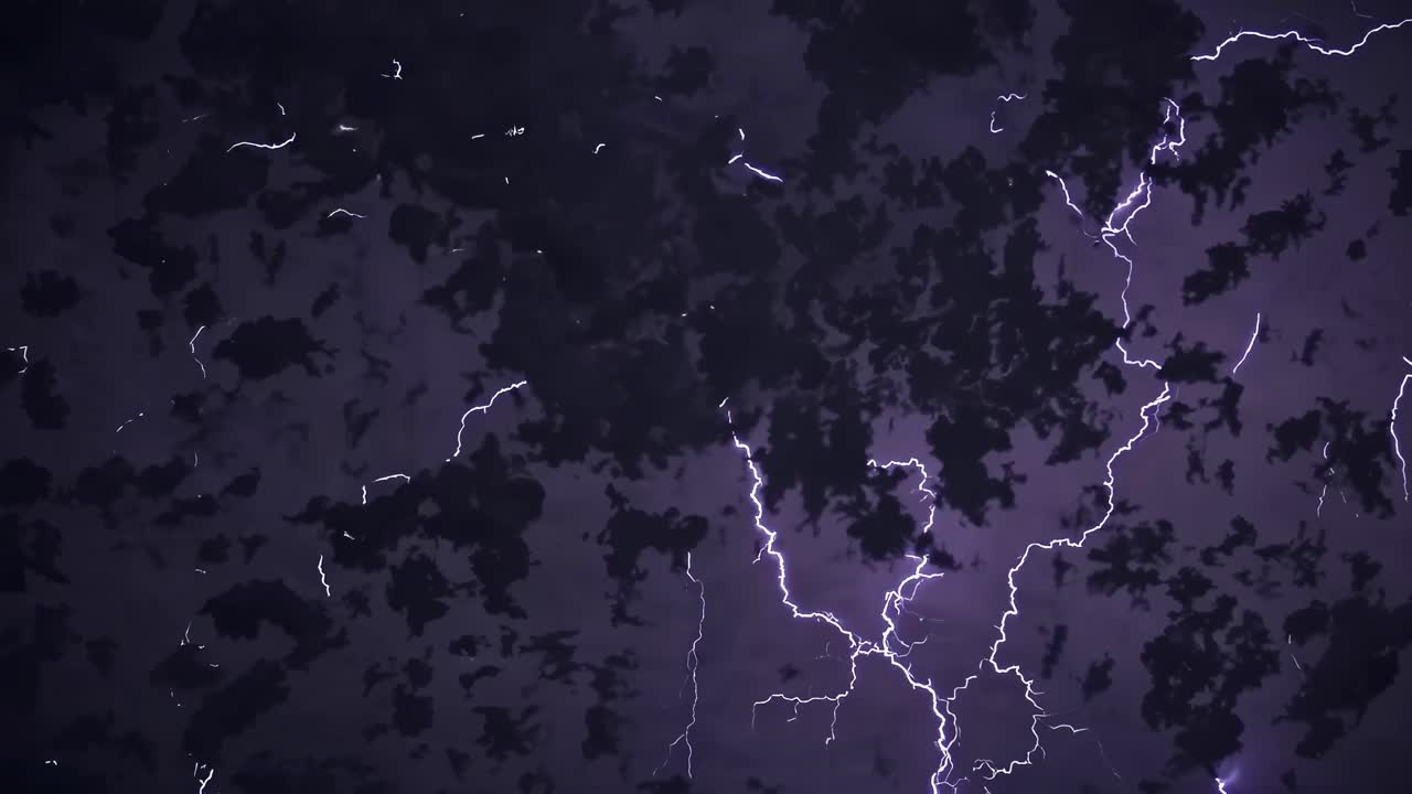 Dramatic video of a stormy sky with intense lightning, captured from a low angle