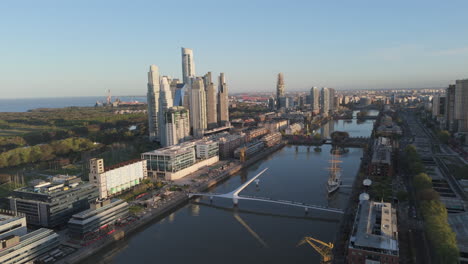 aerial view of puerto madero, buenos aires