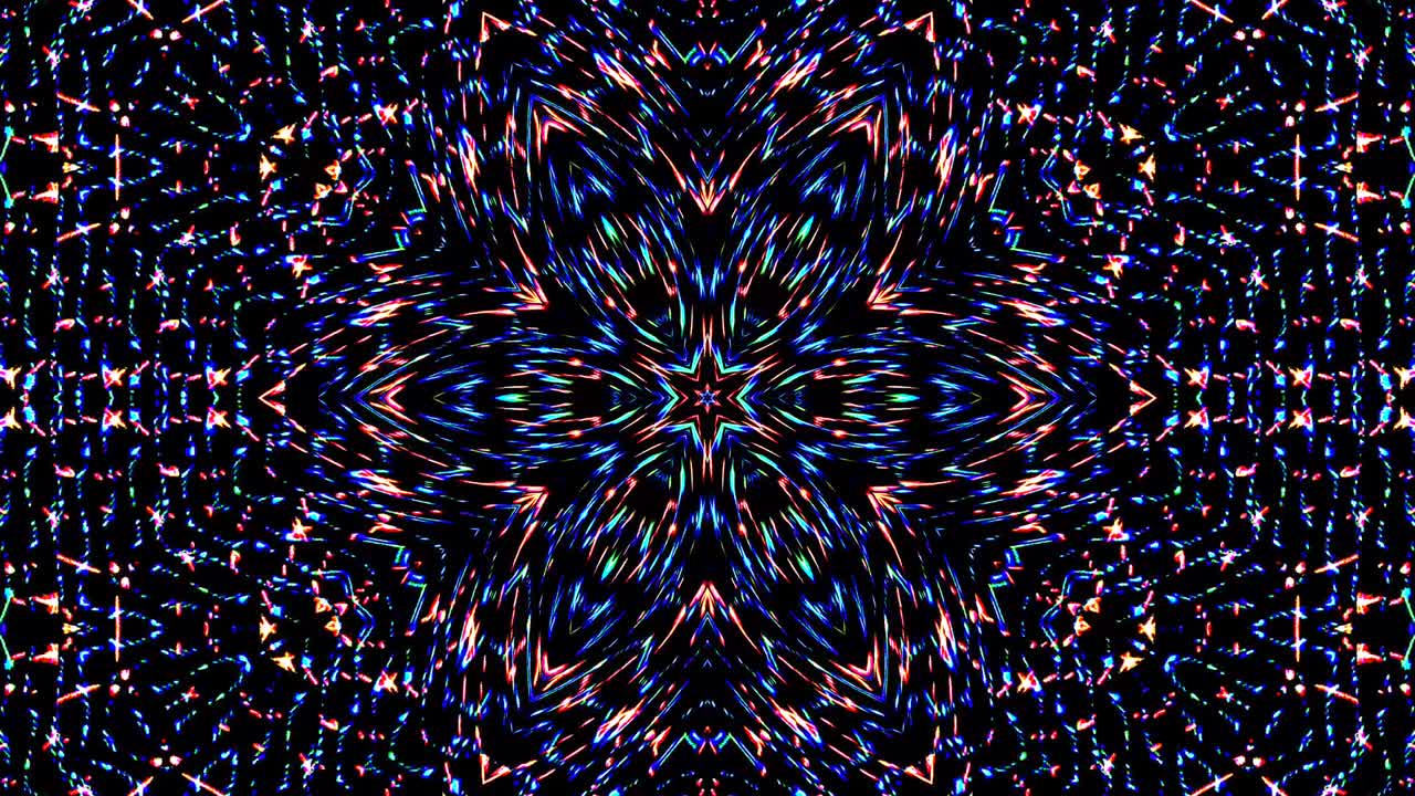 líneas coloridas ondas brillantes forma fondo caleidoscopio resumen