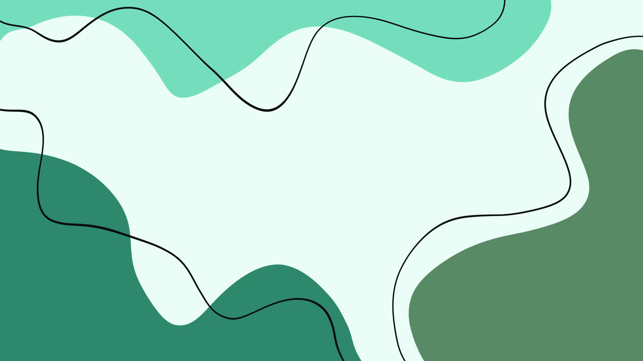 Abstract Organic Shapes with Wavy Lines Animation