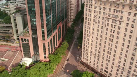 Aerial-Street-Drone-Fly-Above-Mauá-Square-Rio-de-Janeiro-Brazil-Historic-Center-at-Daylight-Joseph-Gire-Building-Landmark