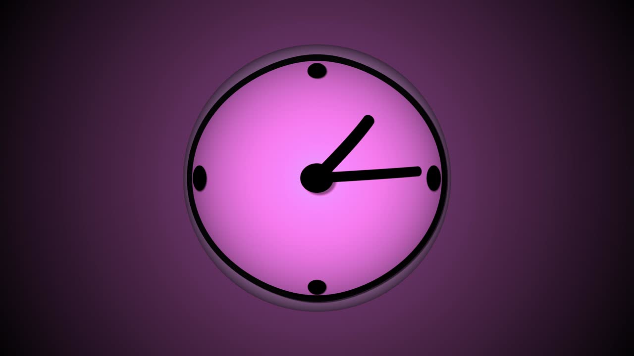 tiempo invertido animación de reloj. reloj animado aislar en fondo blanco.