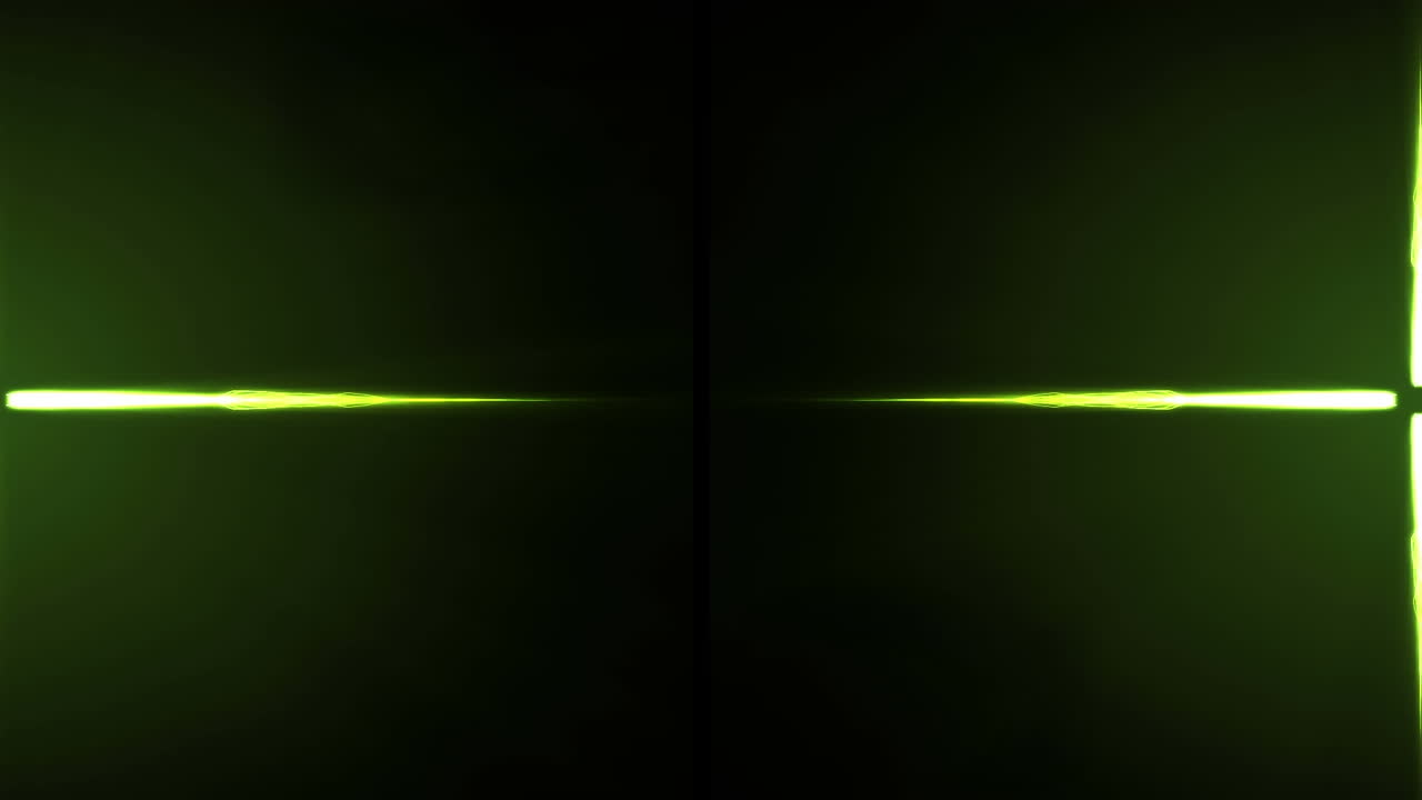 animación de un patrón de brillo verde y manchas sobre fondo negro