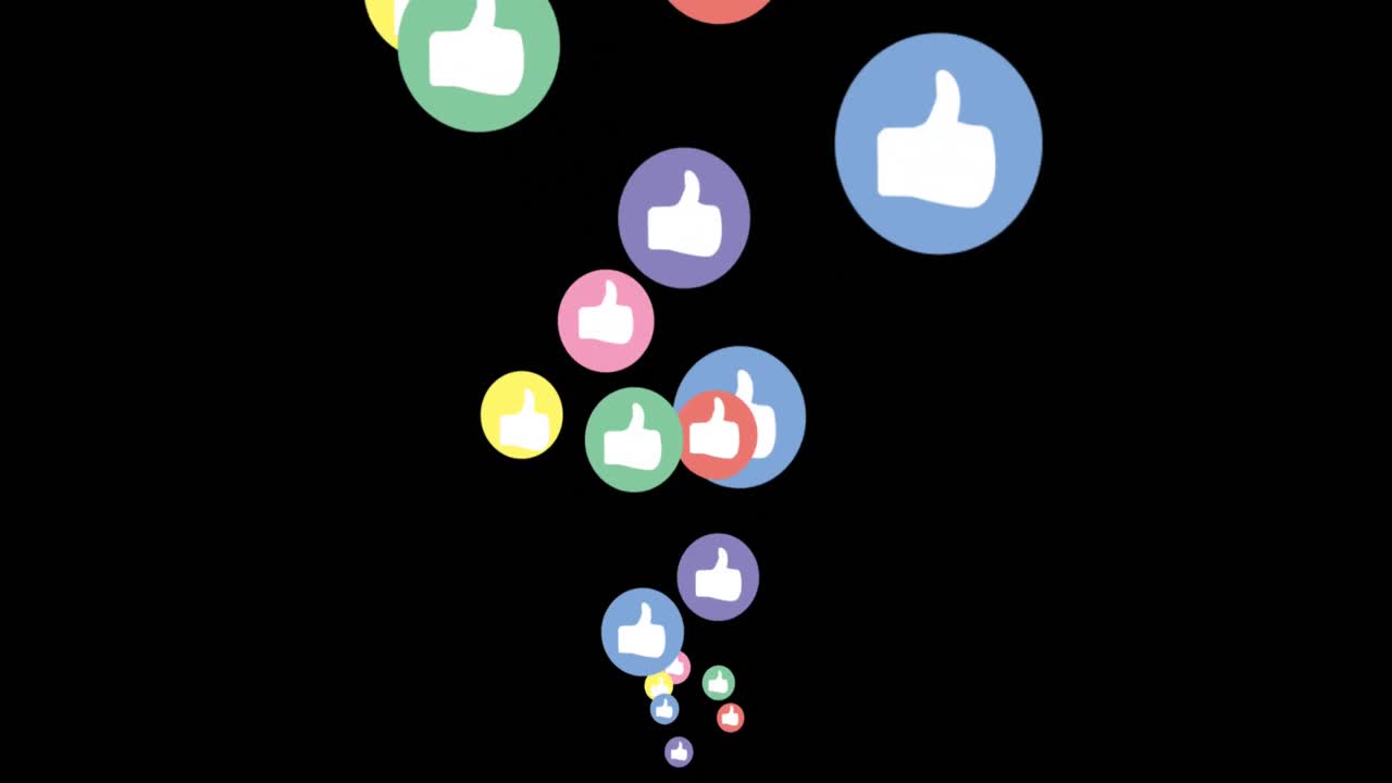 Like icons for social media 4k