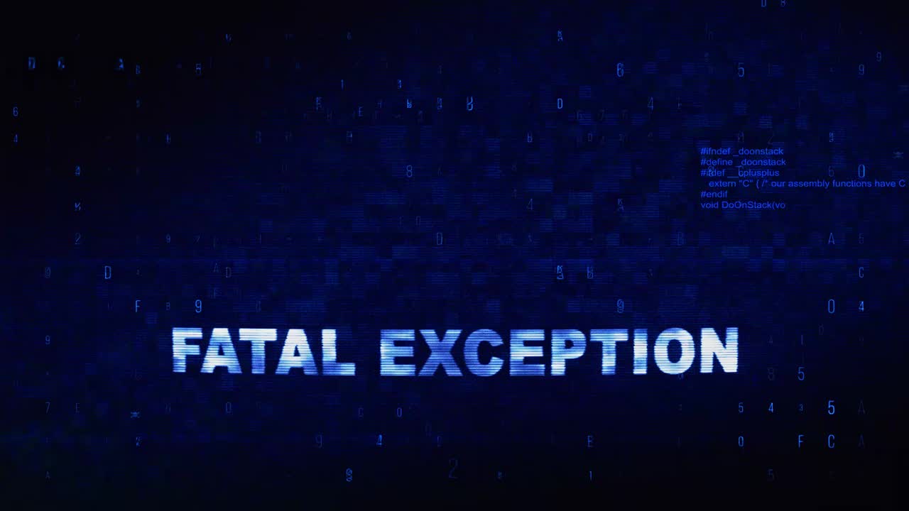 Fatal Exception Error Screen