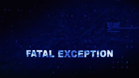 fatal exception error screen
