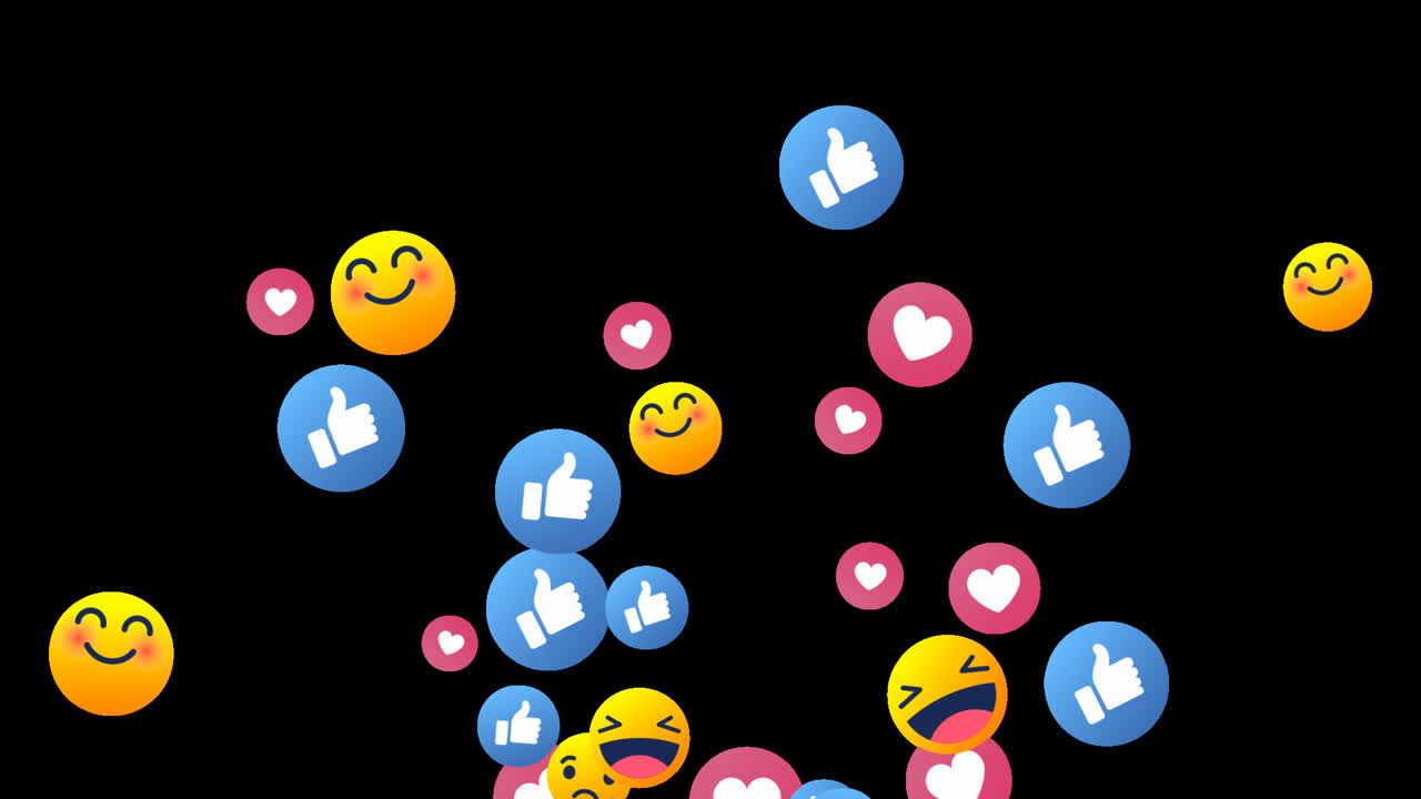 멋진 스마일리 배경의 애니메이션