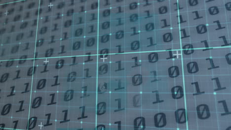 animación del procesamiento de datos a través de codificación binaria