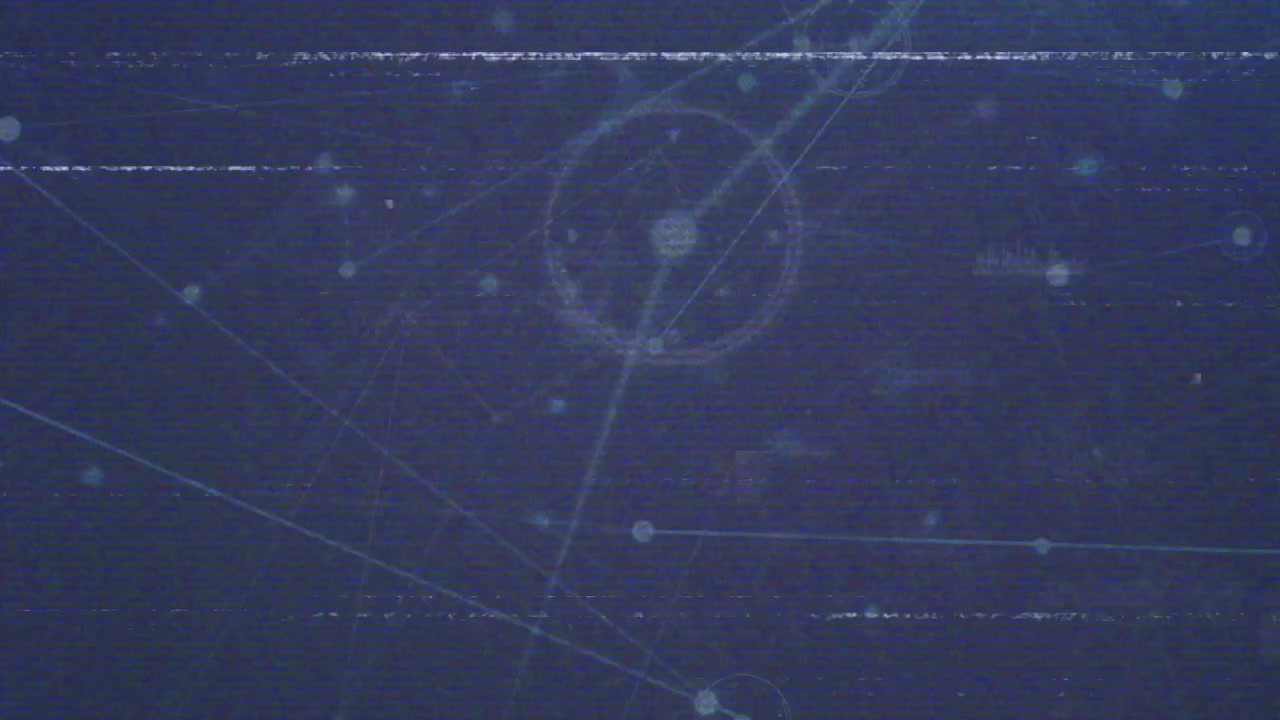 Digitaler Glitch-Hintergrund mit abstrakten Netzwerkverbindungen