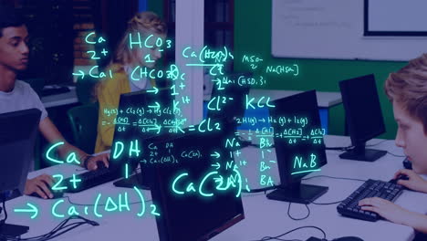 animation of equations and data processing over diverse students