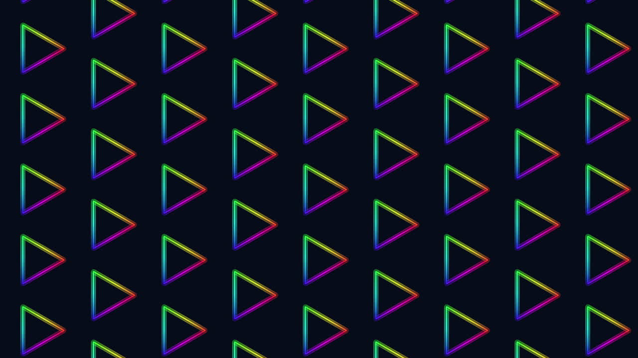patrón de triángulo vibrante en zigzag sobre un fondo negro