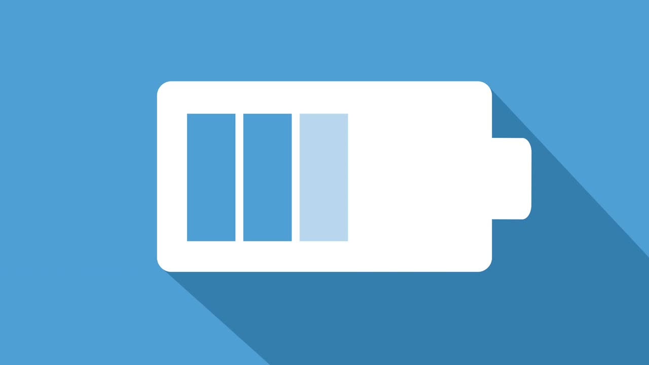 배터리 아이콘 루프 파란색