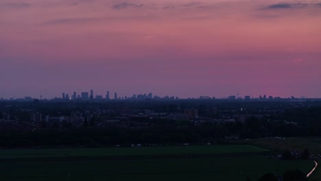 as morning starts to break buildings in rotterdam can be identified from the shadows