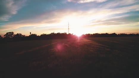 Luftdrohnenaufnahme-Eines-Weizenfeldes-In-Wichita,-Kansas