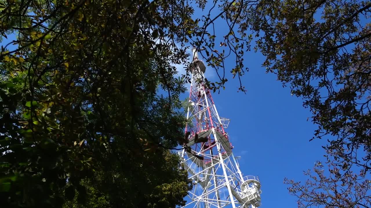 Television tower against the background of the sky