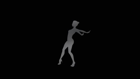 silhouette of a woman dancing in high heels