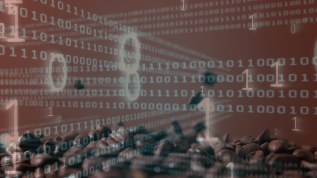 códigos binarios y café