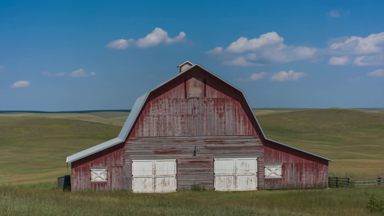 Red Barn in a Rural Landscape
