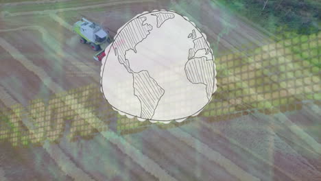 animación del procesamiento de datos financieros en el campo de la agricultura