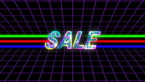 anuncio de venta de oro en retro años ochenta fondo 4k