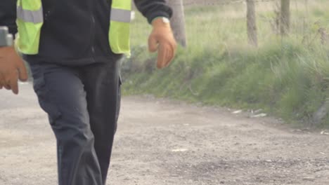 bin men collecting waste wheelie bin