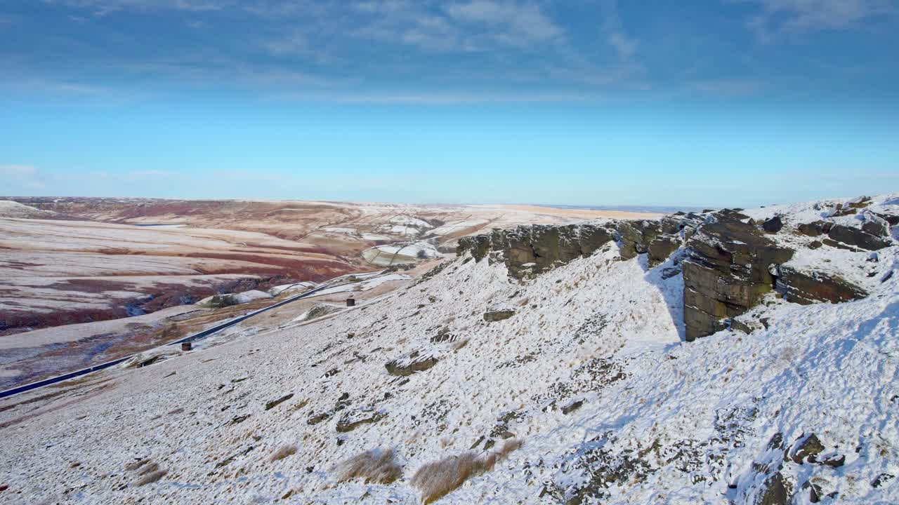 воздушная зимняя снежная сцена