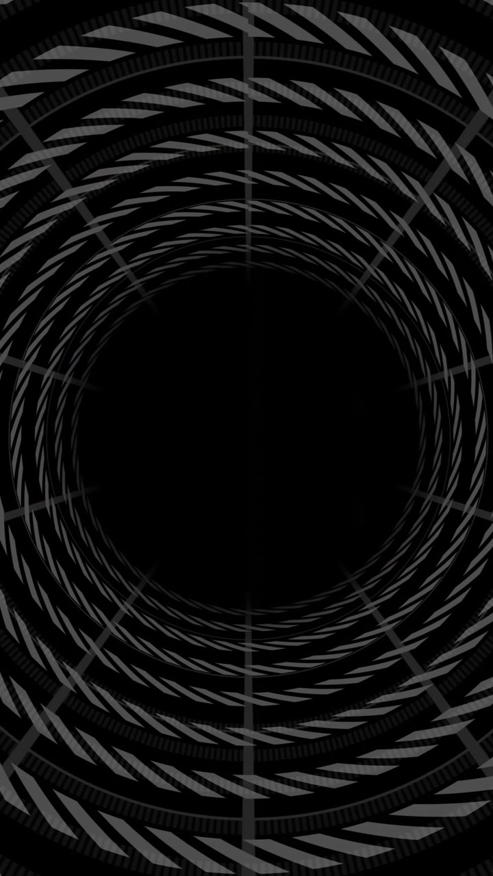 Animation af blokkæde-tunnel på sort baggrund