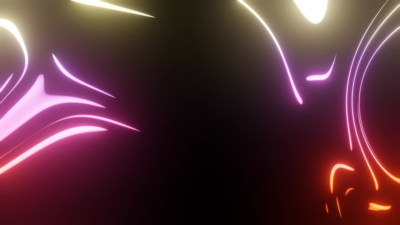 Bright neon lights abstract background. Seamless looping