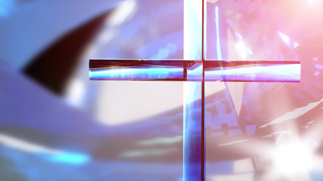 밝은 배경에서 기독교 십자가, 부활절과 크리스마스의 개념, 배경 3d 렌더링