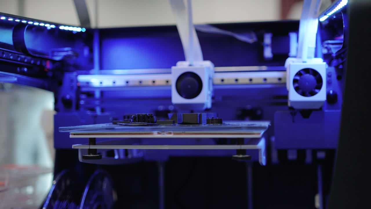 Close-up of a 3D Printer in Action
