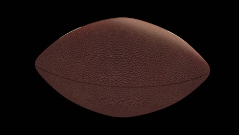 la pelota de fútbol americano vuela y tira, bucle alfa
