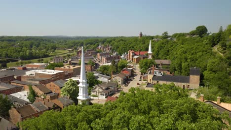 Beautiful-Establishing-Shot-of-Galena,-Illinois-on-Summer-Day